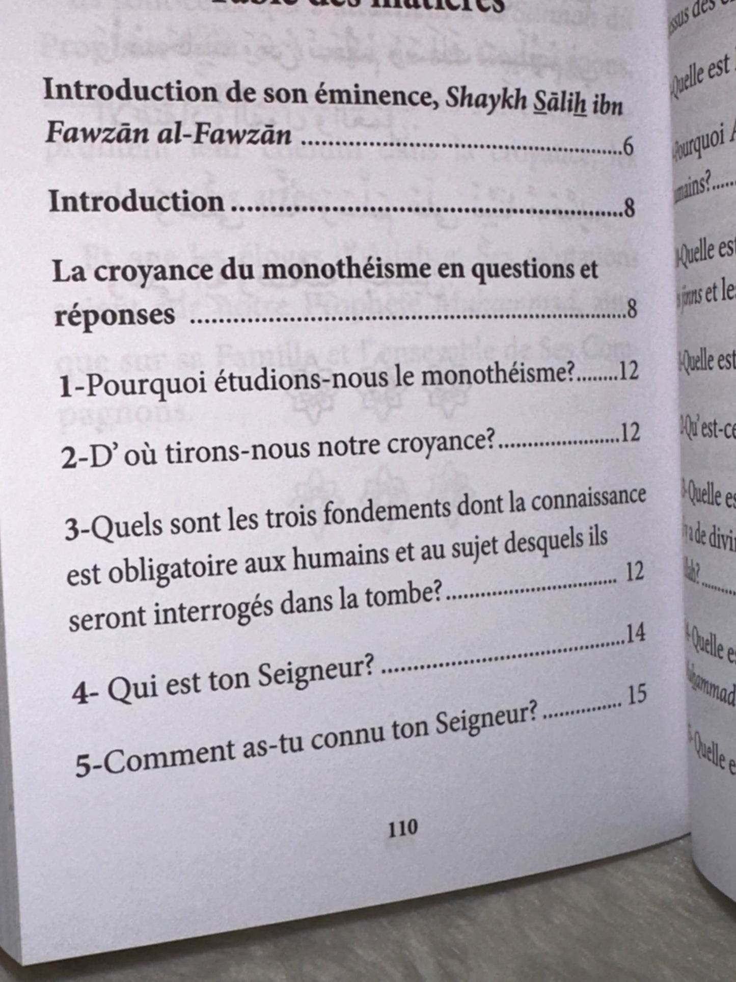 100 Questions Et Réponses AU SUJET DE LA CROYANCE DU MONOTHÉISME (Français-Arabe)