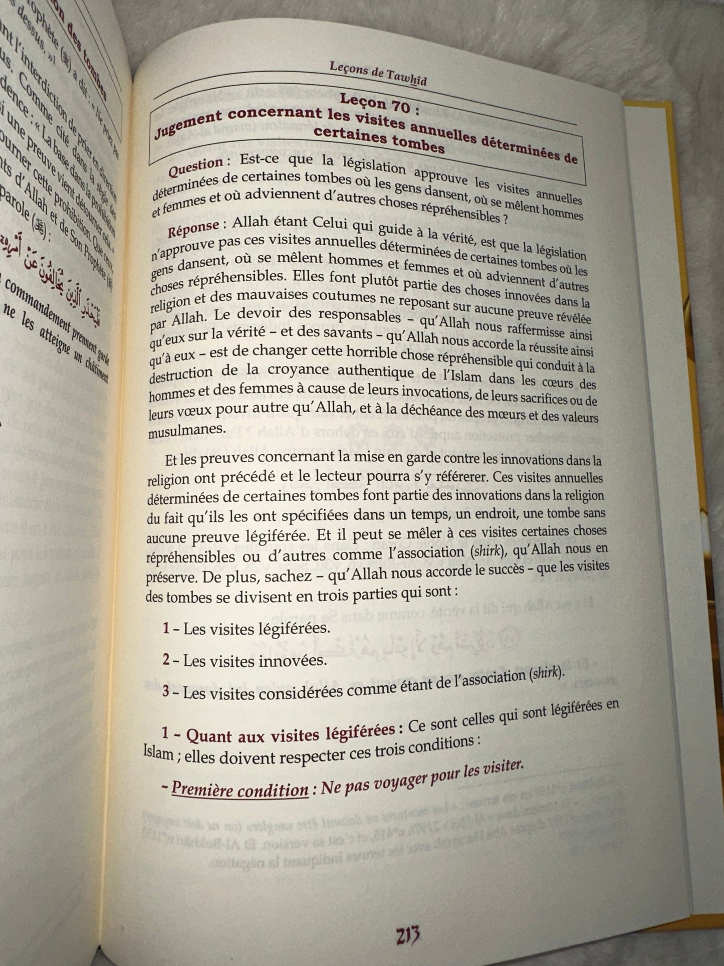 Leçons De Tawhid (Al-Qawl Al-Mufid) D'après Muhammad AL-WUSABI