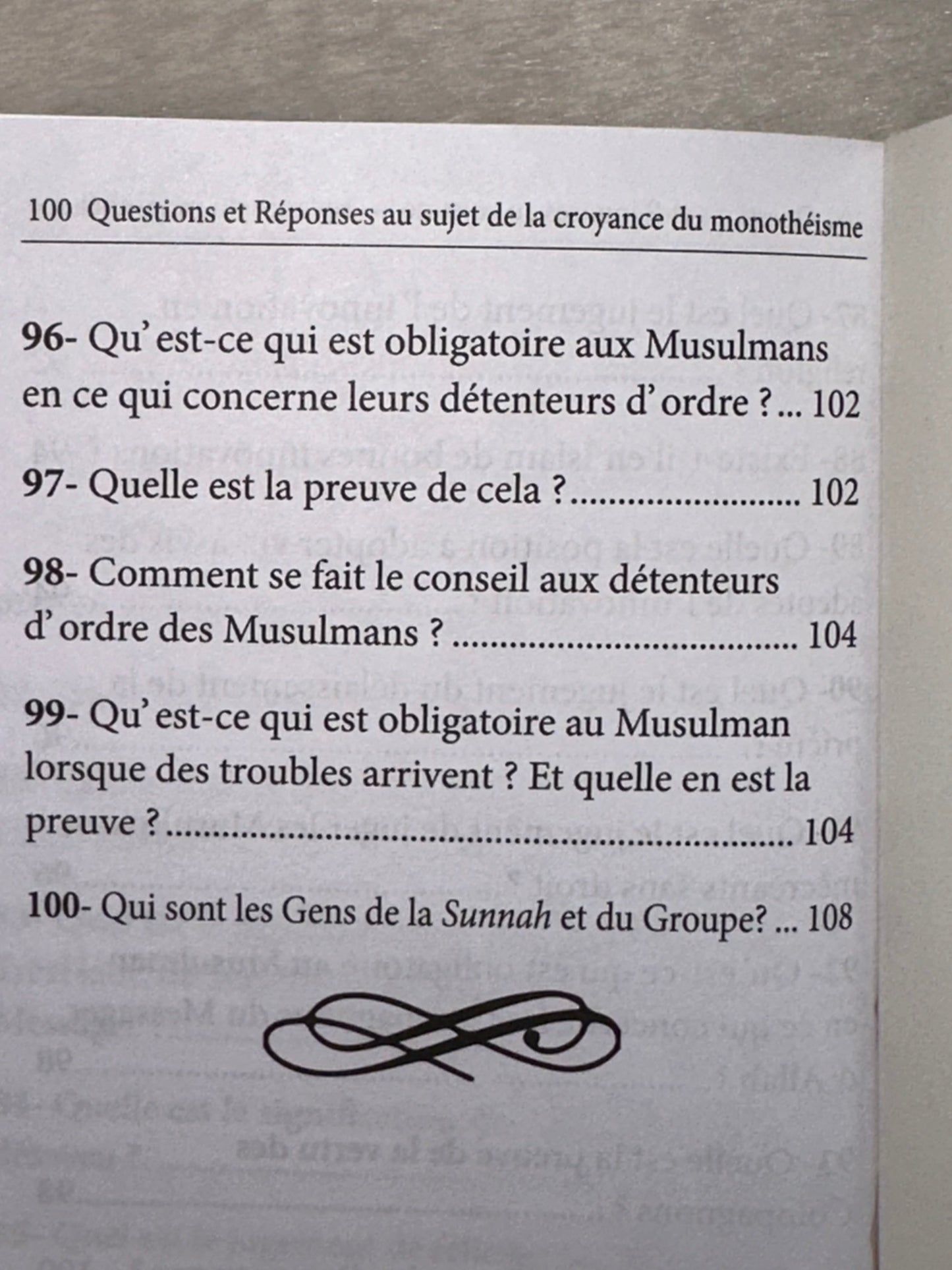 100 Questions Et Réponses AU SUJET DE LA CROYANCE DU MONOTHÉISME (Français-Arabe)
