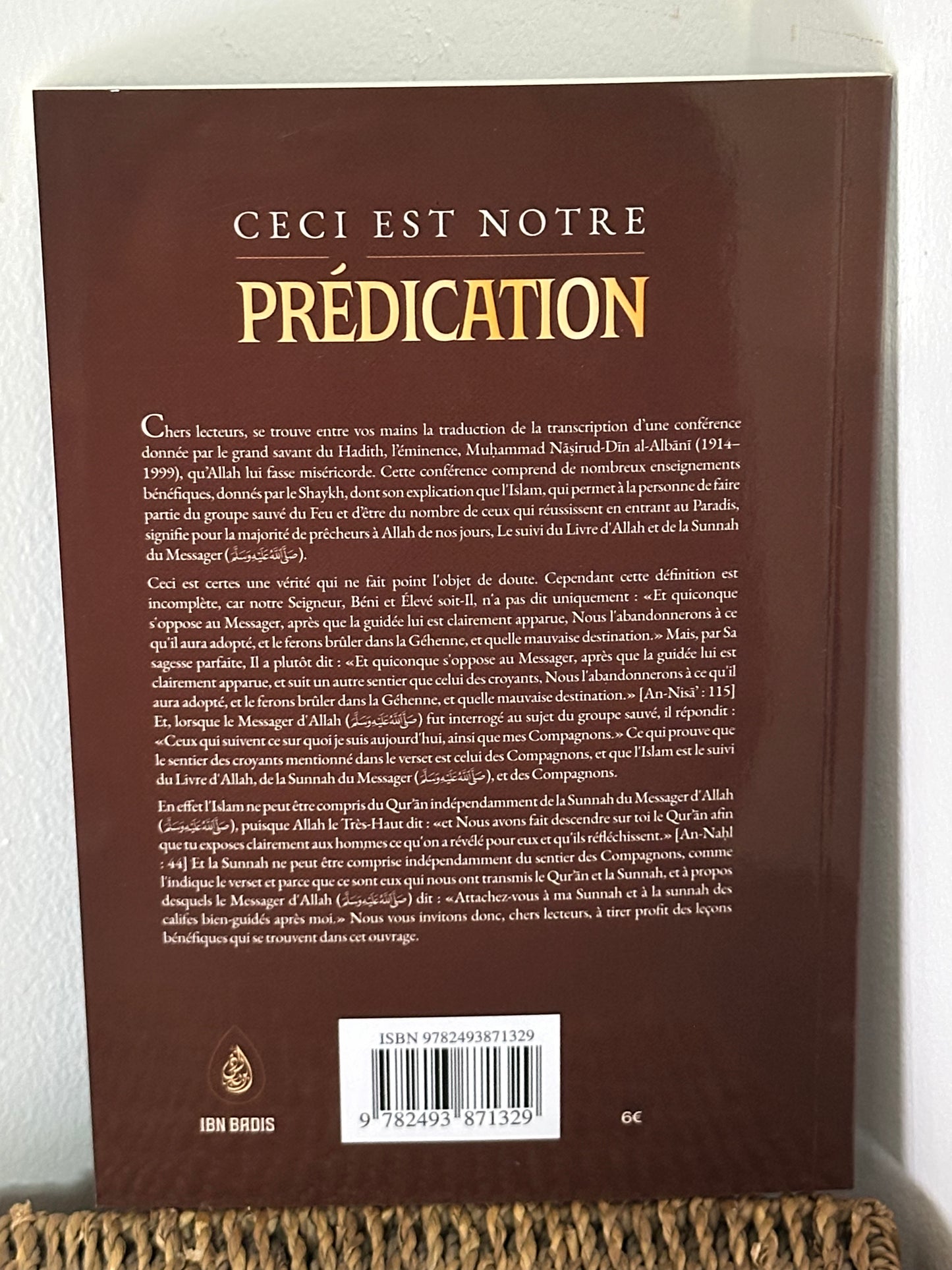Ceci Est Notre Prédication - Mohammed Nasir Din Al Albani