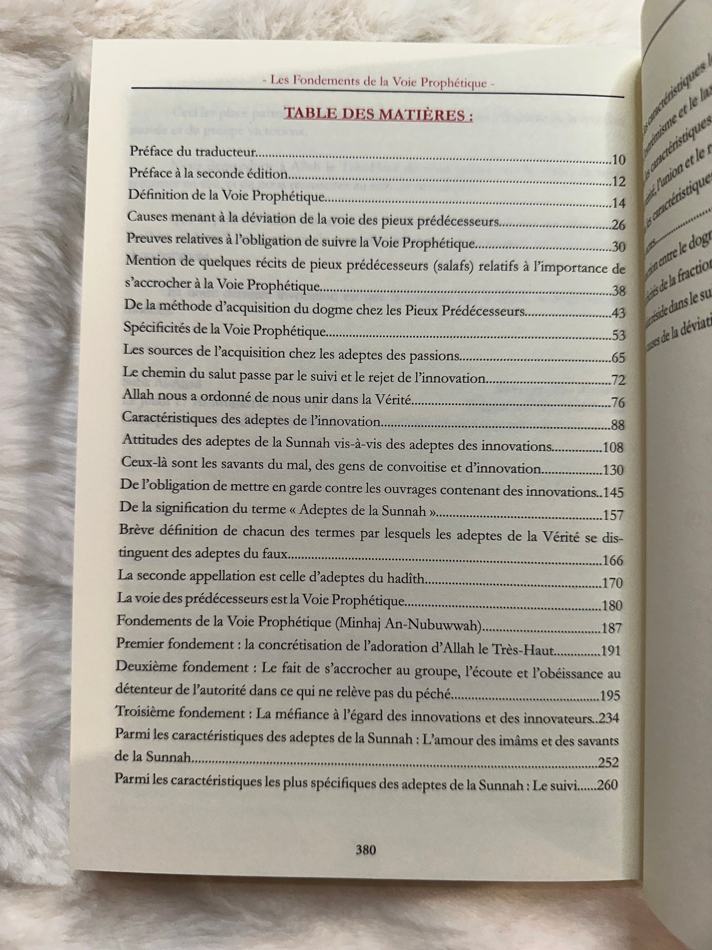 LES FONDEMENTS De La Voie Prophétique