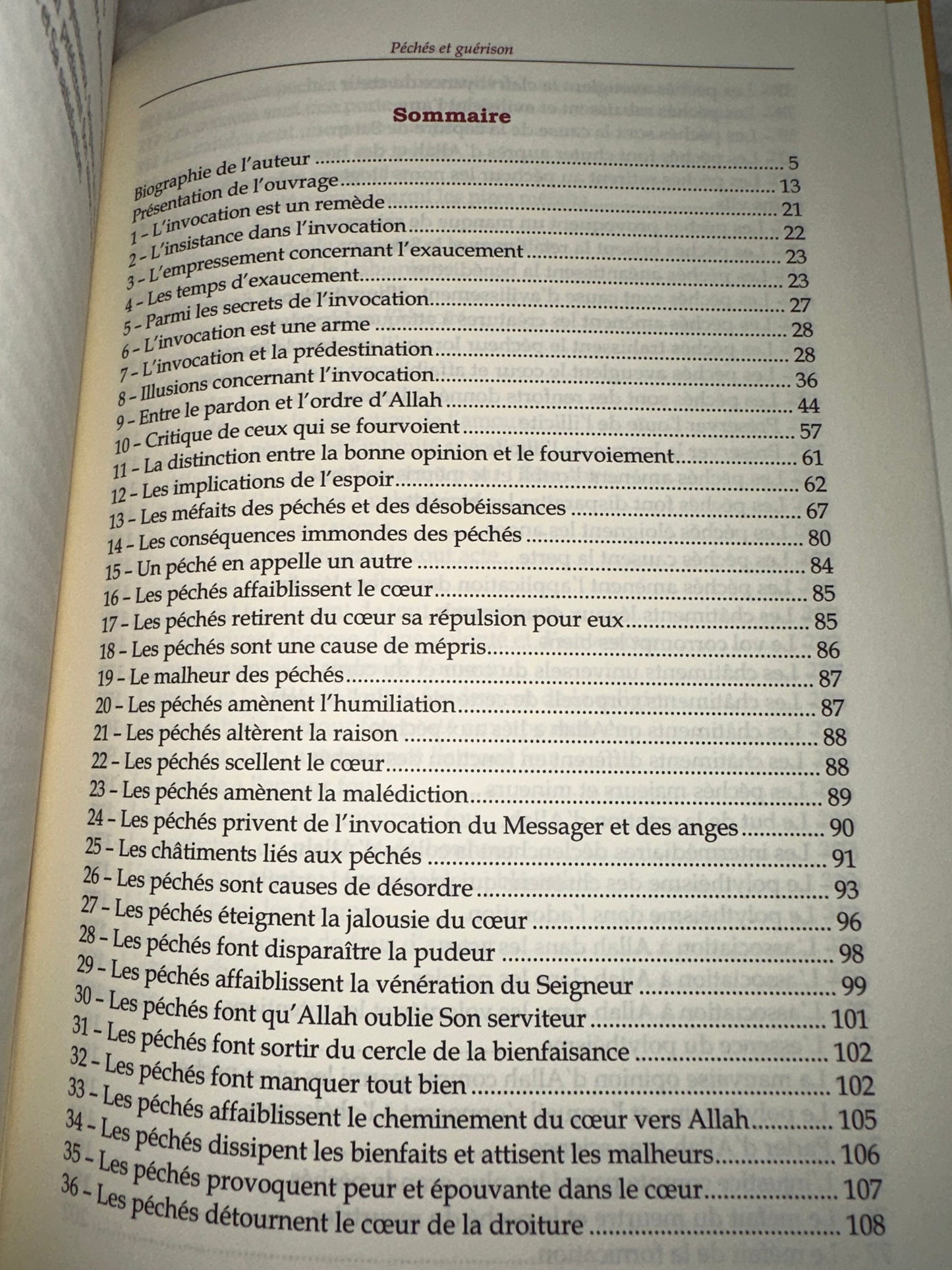 Péchés Et Guérison, D'après Ibn-Qayyim Al-Jawziyya (2e Édition)